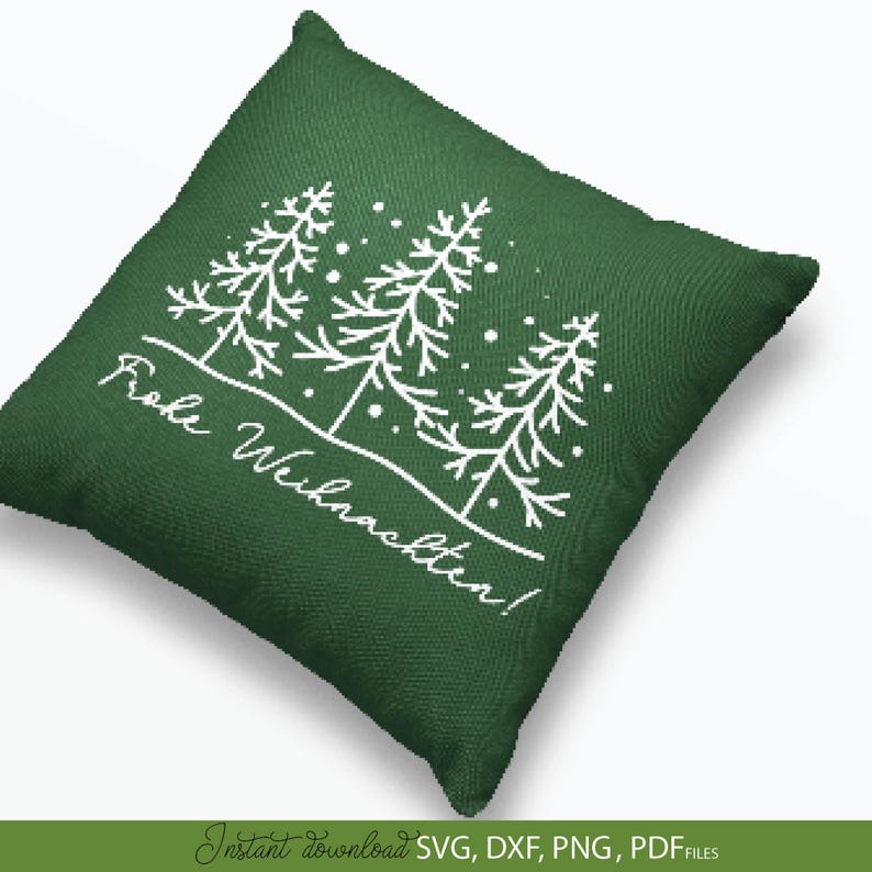 Minimalistisches Weihnachtsmotiv mit drei stilisierten Tannenbäumen, sanft fallenden Schneeflocken und dem handgeschriebenen Schriftzug „Frohe Weihnachten“. Die schlichte Schwarz-Weiß-Illustration verbindet moderne Linienführung mit zeitloser Winterästhetik und eignet sich hervorragend für elegante Weihnachtsdekorationen, festliche Wohnaccessoires, Geschenke und kreative DIY-Projekte. Winterliche Atmosphäre und passt perfekt zu skandinavischen sowie modernen Weihnachtsstilen.