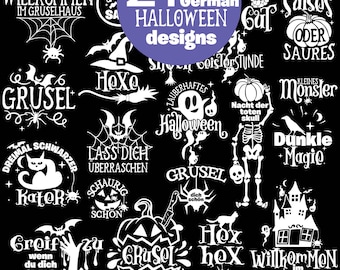 German Halloween SVG Bundle: Hexennacht Plotter Files, Digital Download