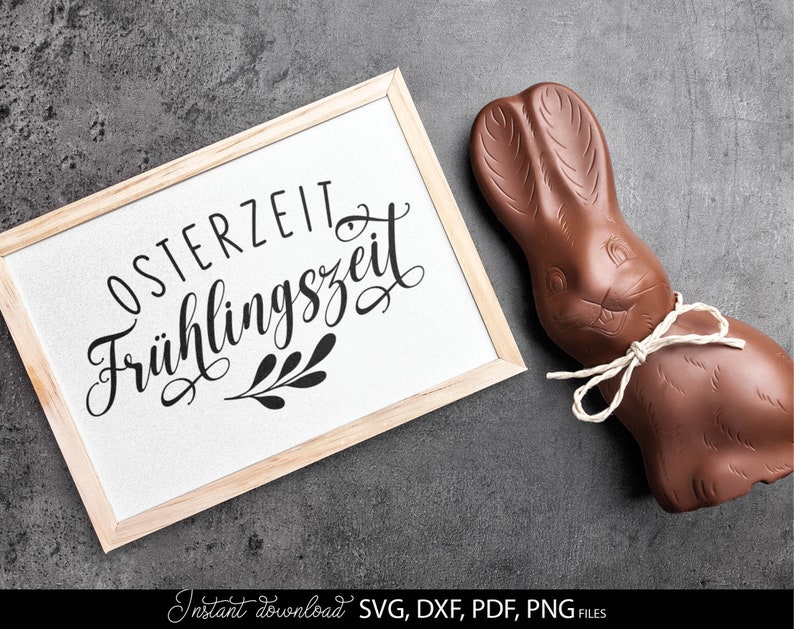 Easter SVG bundle featuring decorative German quotes and playful bunny themed designs in clean black line style. The set includes phrases like Frohe Ostern, Oster Grüße and Hasi, combined with rabbit silhouettes, bunny ears, Easter eggs, floral wreaths and spring elements. Typography varies from modern script to bold lettering, suitable for seasonal crafts. Ideal for Easter decorations, greeting cards, t-shirts, mugs, kids projects and Cricut or cutting machine use with a charming festive spring