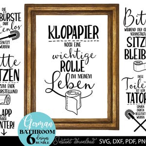 Badezimmer drucken Deutsch Svg Png - Deutsches Sprichwort für Toilette Svg Png - Toilettenwandplakat Svg Png - Lustiges Toilettenplakat Png