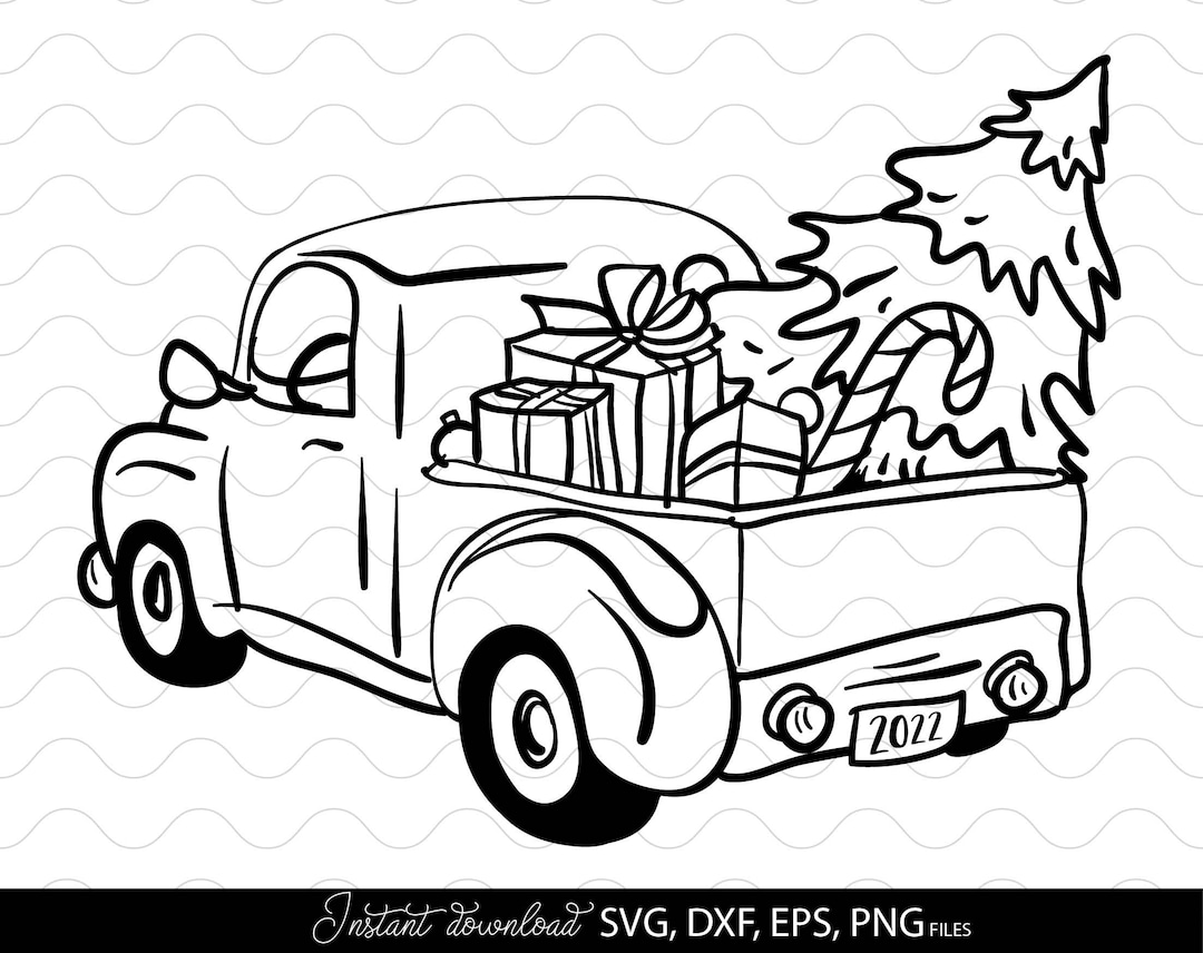 Christmas Truck SVG Christmas Car SVG Christmas Truck PNG Christmas
