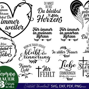 Fichier traceur deuil - adieu Svg Png - funérailles Svg Png - fichier traceur deuil Svg Png - allemand Trauer fichier traceur Svg Png laserdatei