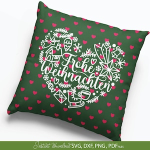 Frohe Weihnachten Plotterdatei SVG, PNG, DXF, pdf Weihnachten Plotterdatei SVG Cricut Laserdatei Weihnacht
