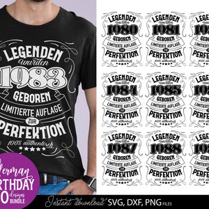 Deutsch Vatertag Geburtstag Plotterdatei Bundle svg png | die beste papa svg | Cricut Download Plotting Bundle, 50 jähriges Jubiläum Legenden