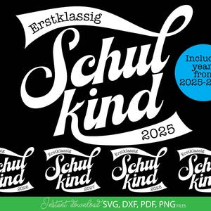 German Schulkind Plotter File SVG Bundle Schuleinführung Cut File Plotterdatei Schulkind Plotter file schoolchild 2025 first grade Laserdate