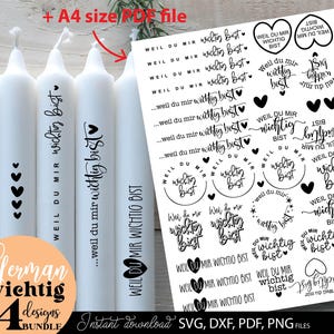 Weil Du Mir Wichtig Bist Citazioni per la tua famiglia Idee regalo Svg Png - Pacchetto plotterdatei tedesco - Familie Geschenke - Weihnachten Geschenke