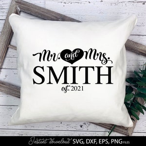 Sr. y Sra. SVG / Monograma de boda SVG / Copas de boda SVG / Boda personalizada SVG / Boda personalizada SVG / Archivos SVG para descargar en Cricut