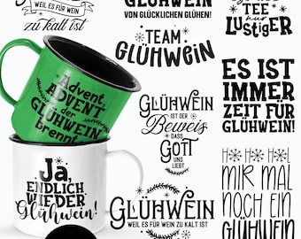 German Glühwein SVG Bundle: Christmas Mug Quotes, Cricut & Silhouette, Digital Download