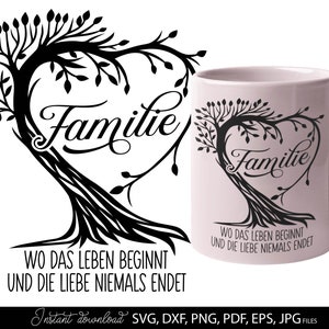Arquivo de enredo da árvore genealógica da vida svg png árvore da vida alemã árvore familie plotterdatei familie poster zuhause freude svg familie geschenk svg