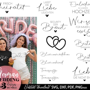 Lot allemand Hochzeit Plotterdatei Svg Png Dxf Pdf