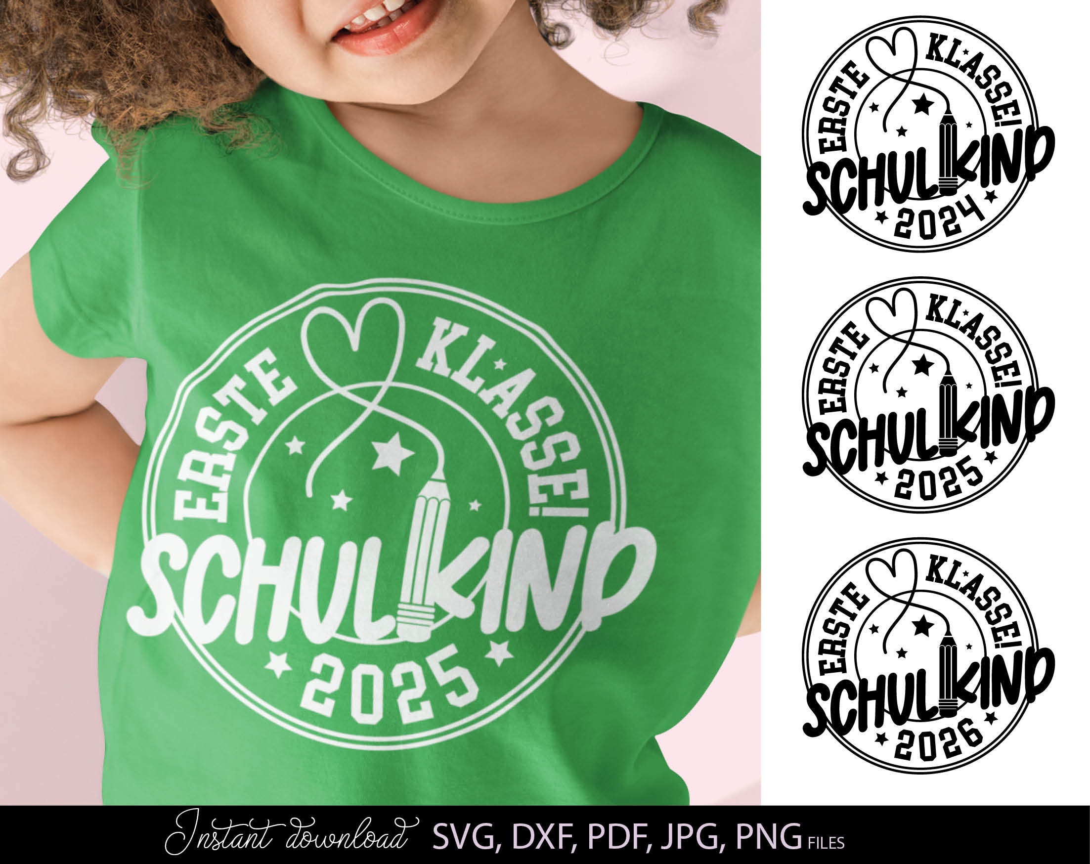 German Schulkind Plotter File SVG Bundle | Schuleinführung Cut File | Plotterdatei Schulkind | Plotter file schoolchild 2025 | first grade