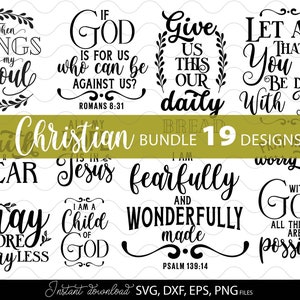Christliches SVG-Bundle | Bibel Vers svg | religiöses svg Bündel | Christliche Zitate svg | Jesus svg | Religiöser Spruch svg | png
