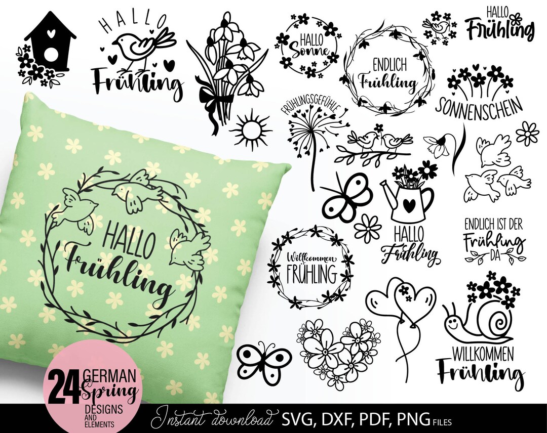 Plotterdatei Frühling Plotterdatei Ostern Plotter File Spring SVG ...