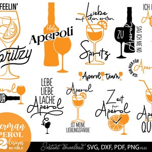 Allemand Aperol svg png Bundle - Holy Aperoli svg - Aperol Spritztour svg - Cricut Silhouette Studio Plotterdatei SVG - Aperol chemise svg png