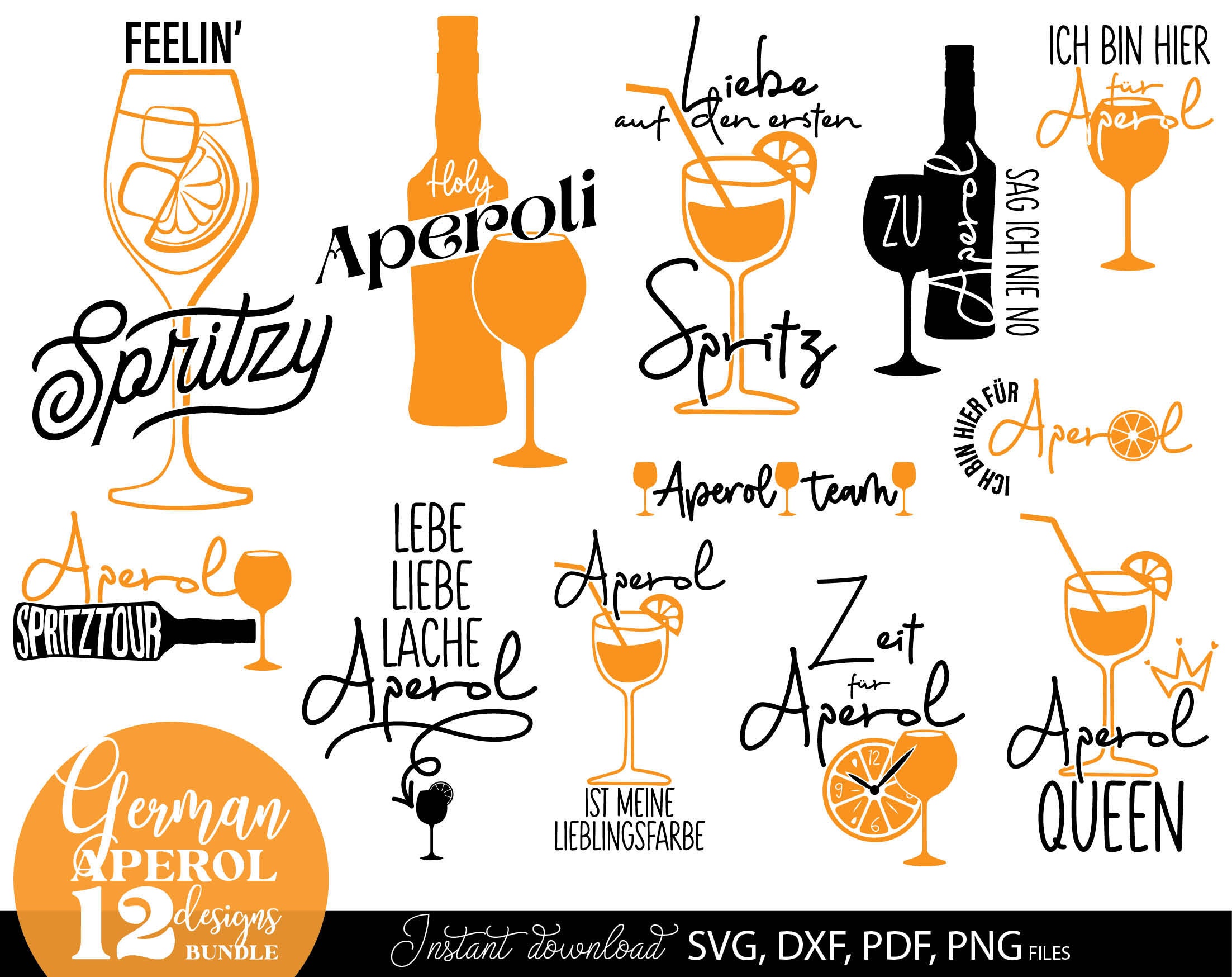German Aperol svg png Bundle - Holy Aperoli svg - Aperol Spritztour svg - Cricut Silhouette Studio Plotterdatei SVG - Aperol Shirt svg png