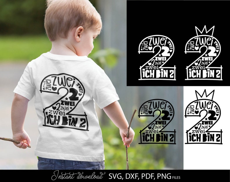 Verspieltes SVG Geburtstagsdesign mit Zahl 2 und Schriftzug Ich bin 2 kombiniert mit kreativer Typografie, Sternen, Herzen und dekorativen Elementen. Modernes Layout mit kindgerechtem Stil eignet sich perfekt für Kleinkinder Geburtstag. Ideal für DIY Projekte wie T-Shirts, Bodys, Partydekoration oder personalisierte Geschenke zum zweiten Geburtstag. Hochwertiges Plotter Motiv für kreative Designs rund um Kindergeburtstag und besondere Erinnerungsmomente.