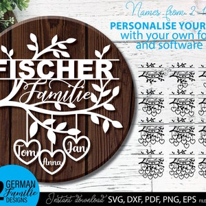 Plotterdatei Familienstammbaum SVG PNG DXF Plotterdatei Deutscher Familienstammbaum svg png Deutsches Wiedervereinigungsbaum svg png Laserdatei familie
