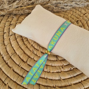 Text bracelet, adjustable size, fabric bracelet, boho style, Ibiza style, neon bracelets, friendship bracelets image 10