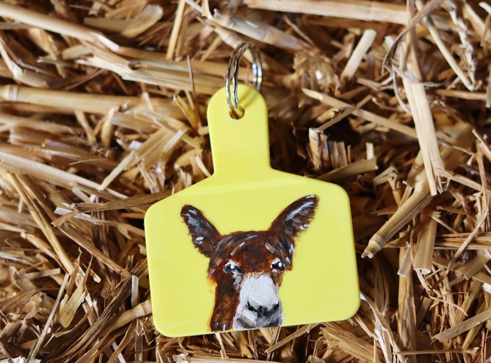 Personalised Livestock Tag Keyring Farmer Gift Etsy