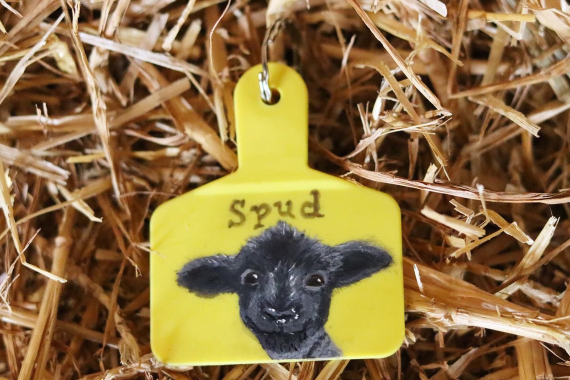 Personalised Livestock Tag Keyring Farmer Gift Cattle Tags Etsy