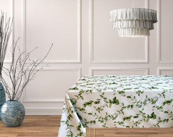 Nappe coton/Nappe à fleurs/Nappe de printemps/Nappe coton 6 places/Nappe coton 12 places/Nappe grande