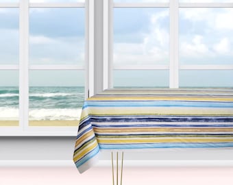 Abwischbare Tischdecke mit Streifen/Gestreifte Tischdecke wasserfest Rote/Tischdecke blau rosa/ Tischdecke mit Streifen