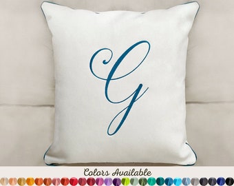 Mom gift/Valentine gift/Embroidered pillow covers 20x20/Throw pillow/Personalized pillow with embroidered letter