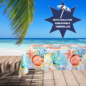 Outdoor umbrella tablecloth with umbrella hole/Umbrella tablecloth/Waterproof tablecloth with umbrella hole