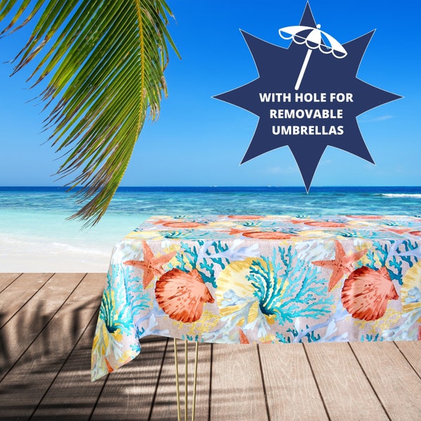 Outdoor umbrella tablecloth with umbrella hole/Umbrella tablecloth/Waterproof tablecloth with umbrella hole