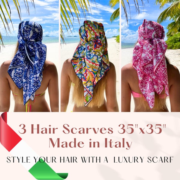 Large Hair Scarf/Ponytail Scarf/Braided Scarf/Women's head covering/High-fashion women's scarf/Women's pareo/Hair scarf/Hairbands
