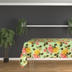 Abwaschbare Tischdecke ovale runde rechteckige quadratische/Tischdecke Schmutzabweisende/Tischdecke mit Blumen/Tischdecke Frühling