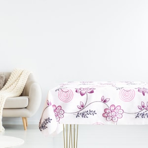 Oilcloth tablecloth oval round square rectangle/Outdoor tablecloth available in different sizes and colors/Custom tablecloth