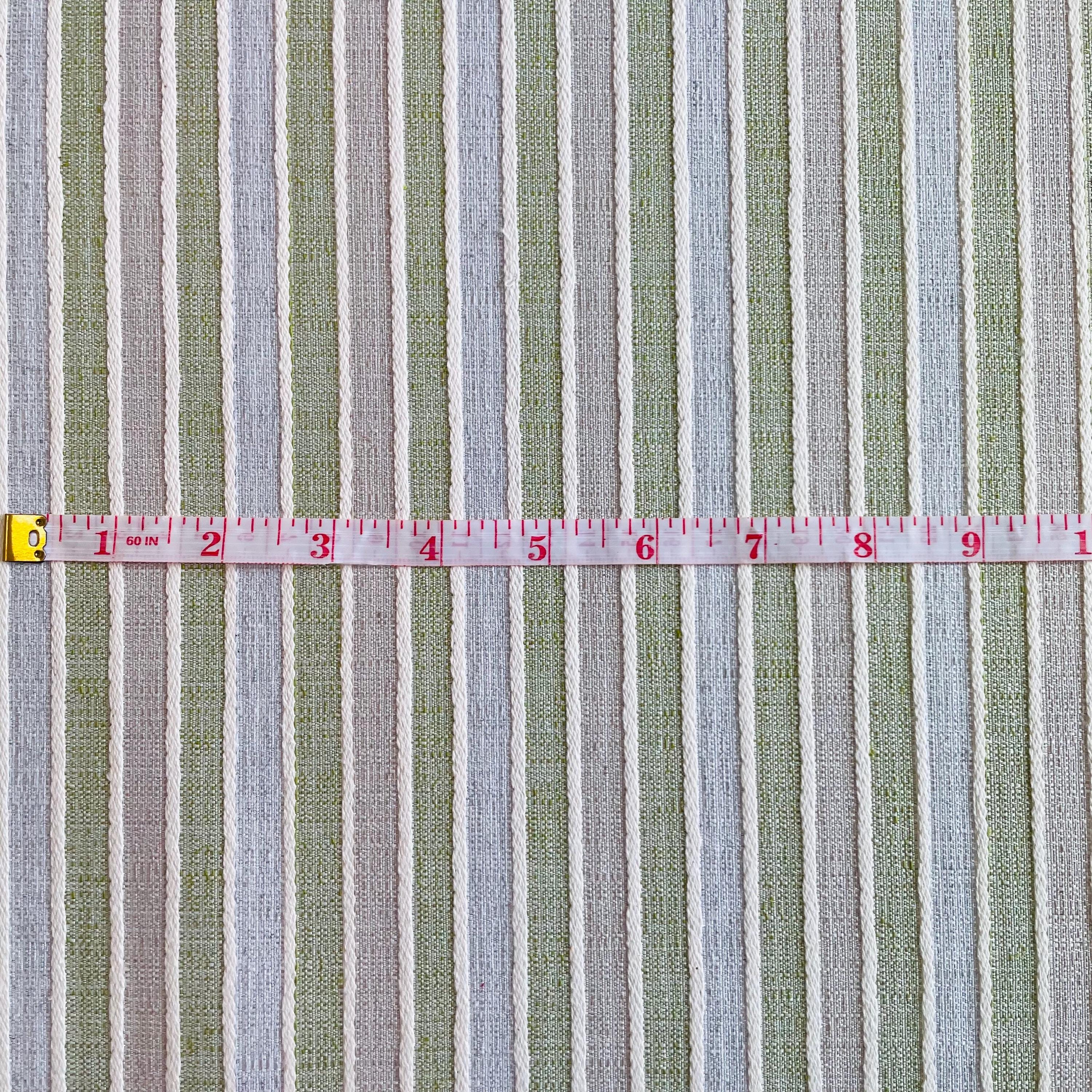 Striped Fabric Green Beige Gray+solid Green, Poly Cotton 240g/high ...
