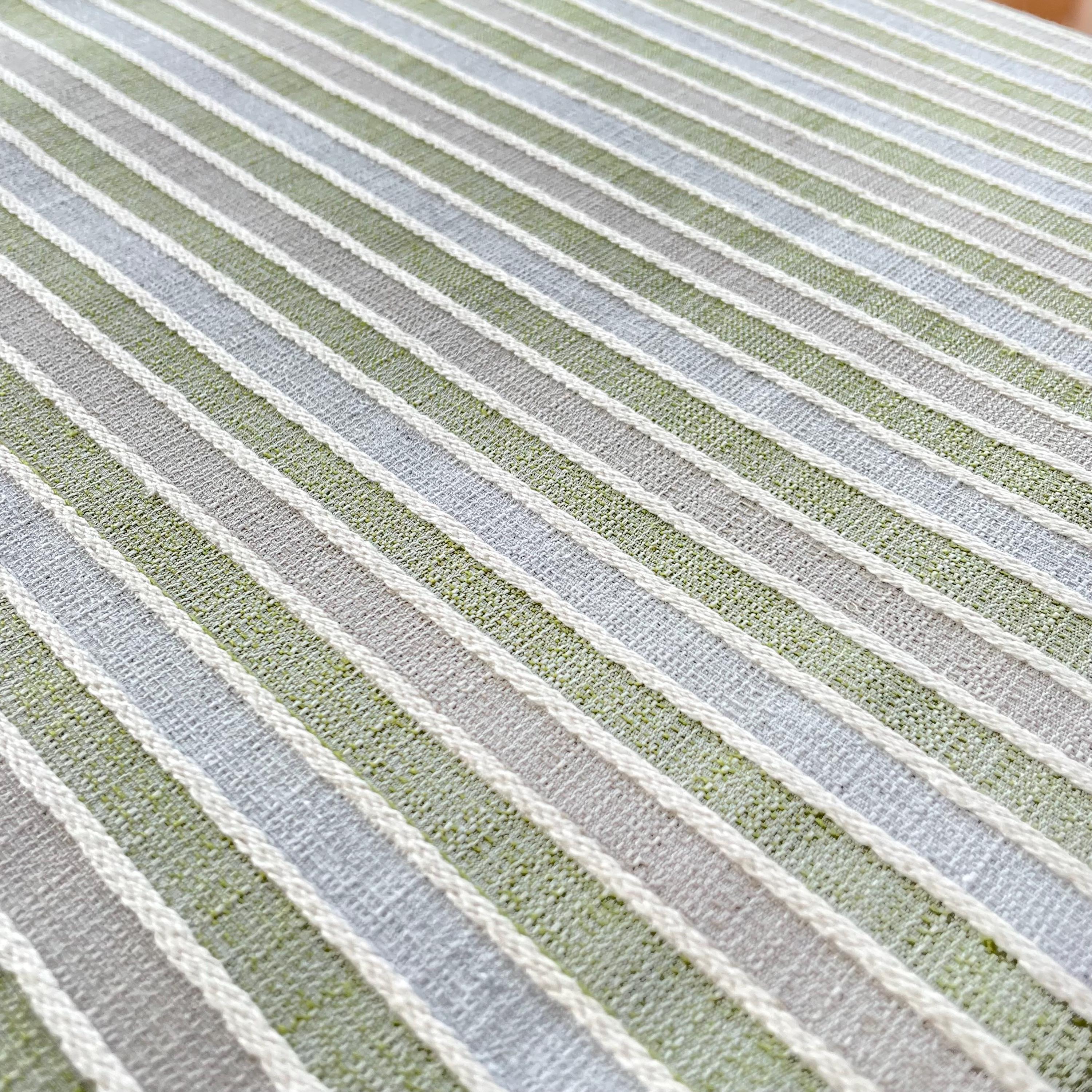Striped Fabric Green Beige Gray+solid Green, Poly Cotton 240g/high ...