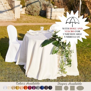 Outdoor tablecloth for umbrellas Waterproof tablecloth round oval rectangle square available in different sizes 100% Made in Italy