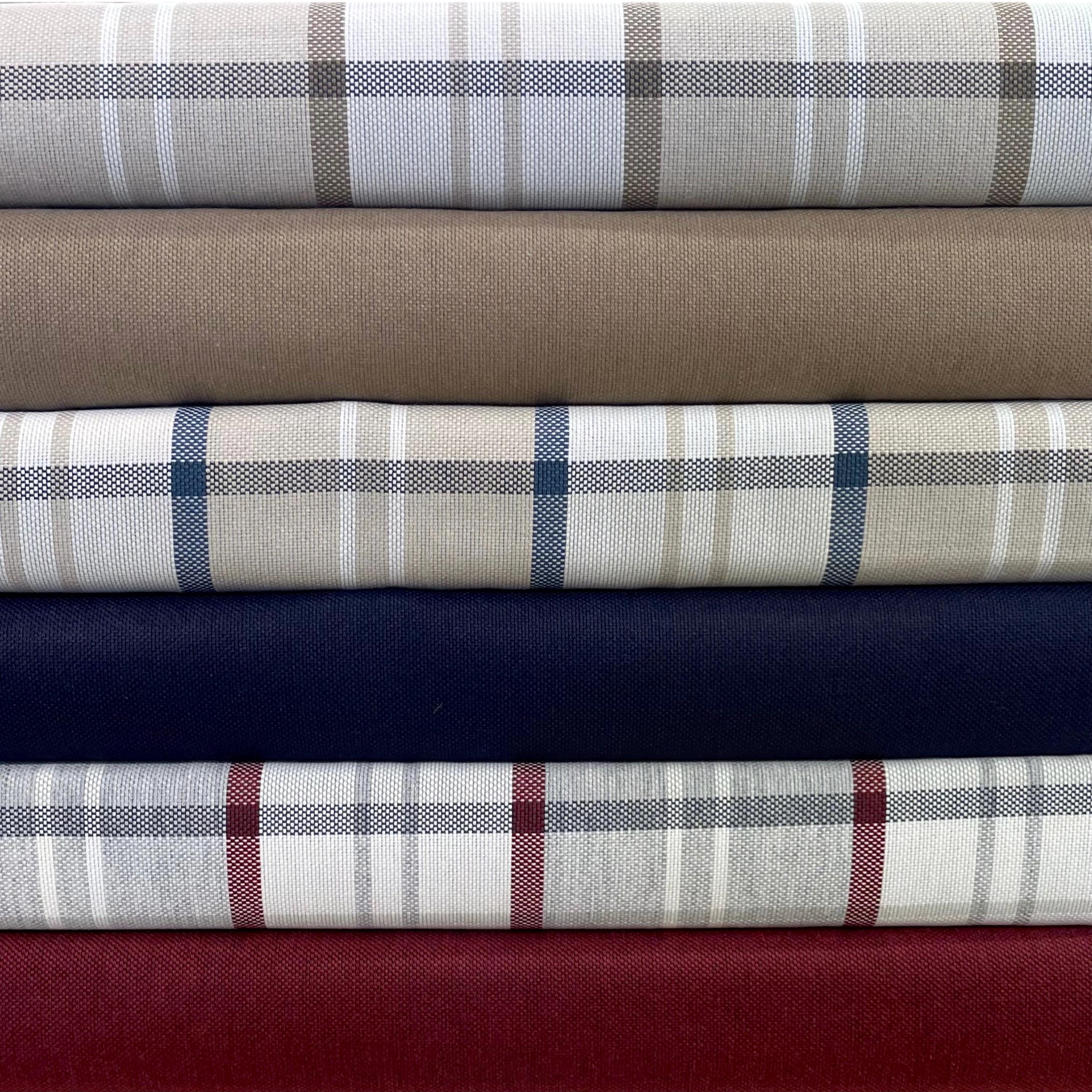 Tessuto Per Tappezzeria Con Motivo Tartan A Quadri In Tweed Testurizzato, Colore Blu, Per Divani E Sedie (campione 10 Cm X 8 Cm - Foto 9