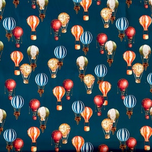 Designer fabric/Fabric by the yard/Home decor/Cotton fabric by the meter / Decorative fabrics / Hot air balloon home decor / Fabric remnants