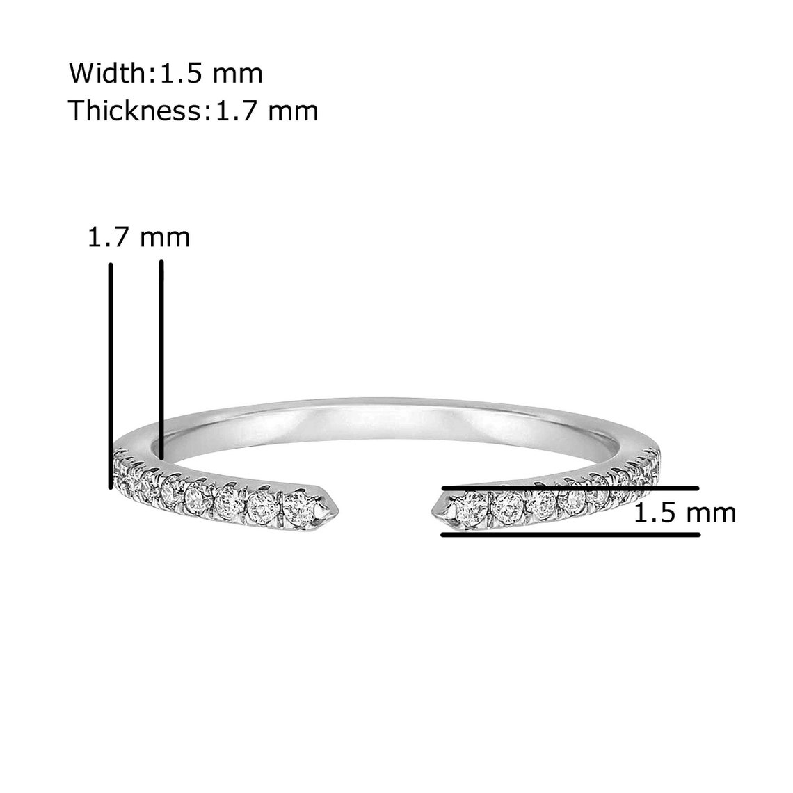 Red Open Wedding Band For Women 14K Gold Finish Etsy