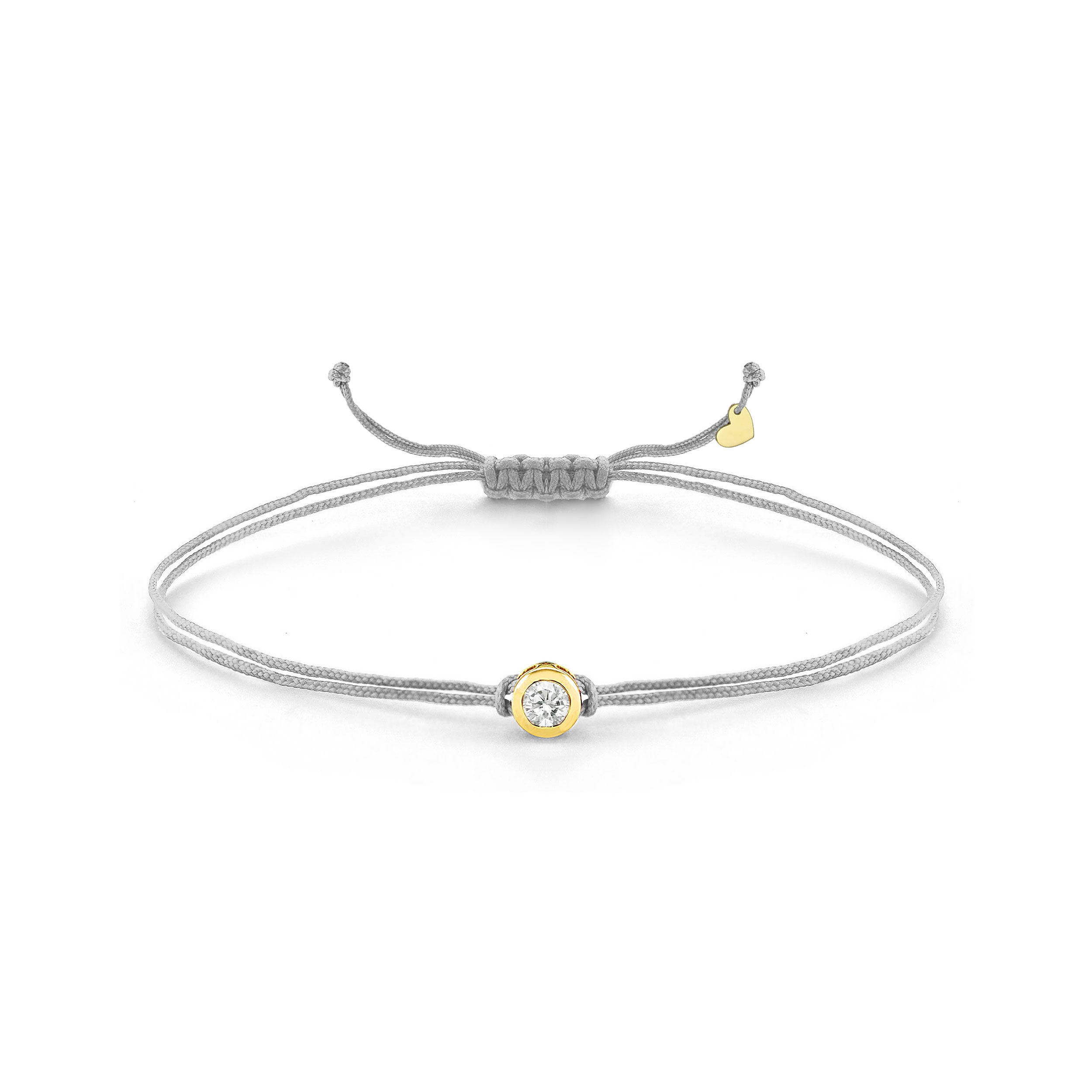 Natural Diamond String Bracelet 14K Solid Gold Diamond String Etsy