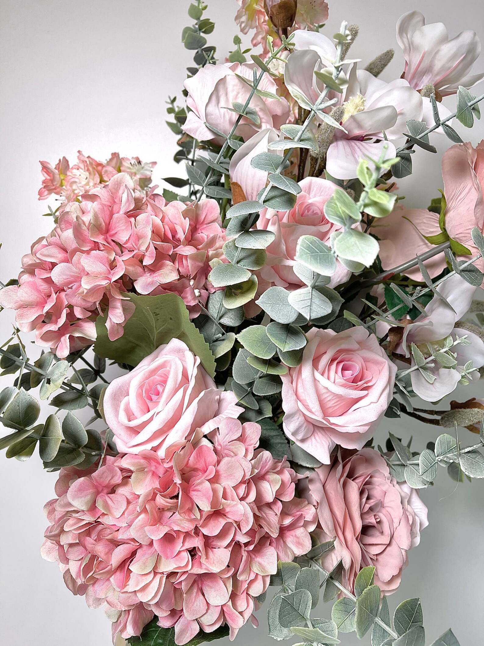 Quality Light Pink Artificial Flower Arrangement Without Vase Etsy UK