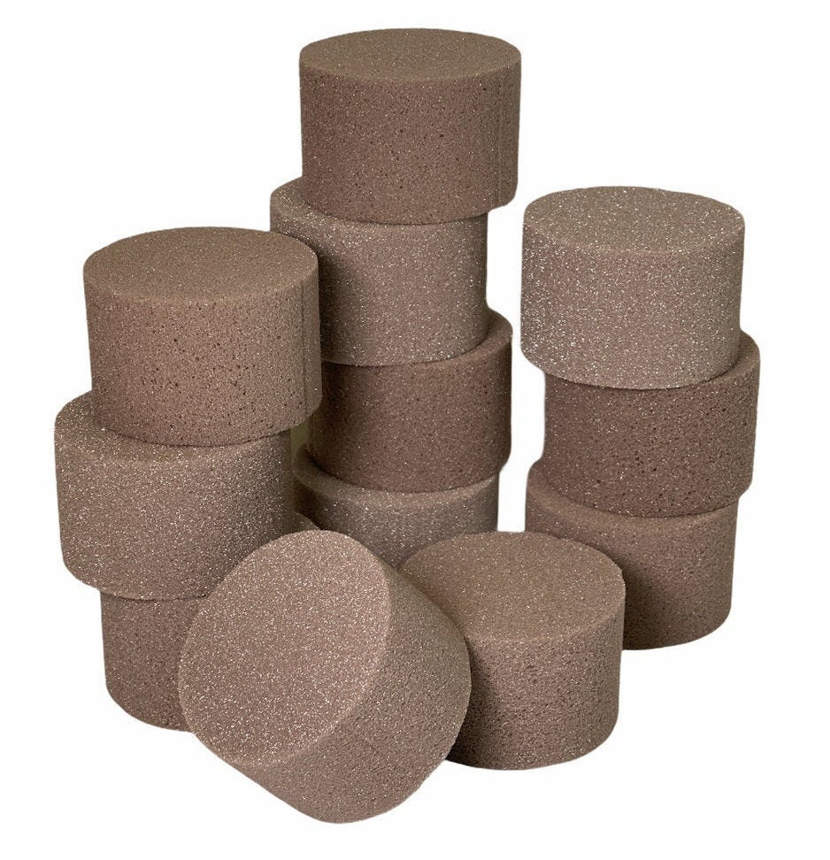 Dried & Artificial Flowers Home, Furniture & DIY Green 4 Round Oasis