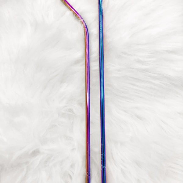 Rainbow Stainless Steel Straws | Reusable Straws | Eco Friendly Rainbow Straws | Combo Pack | 20oz Tumbler | Silicone Protector