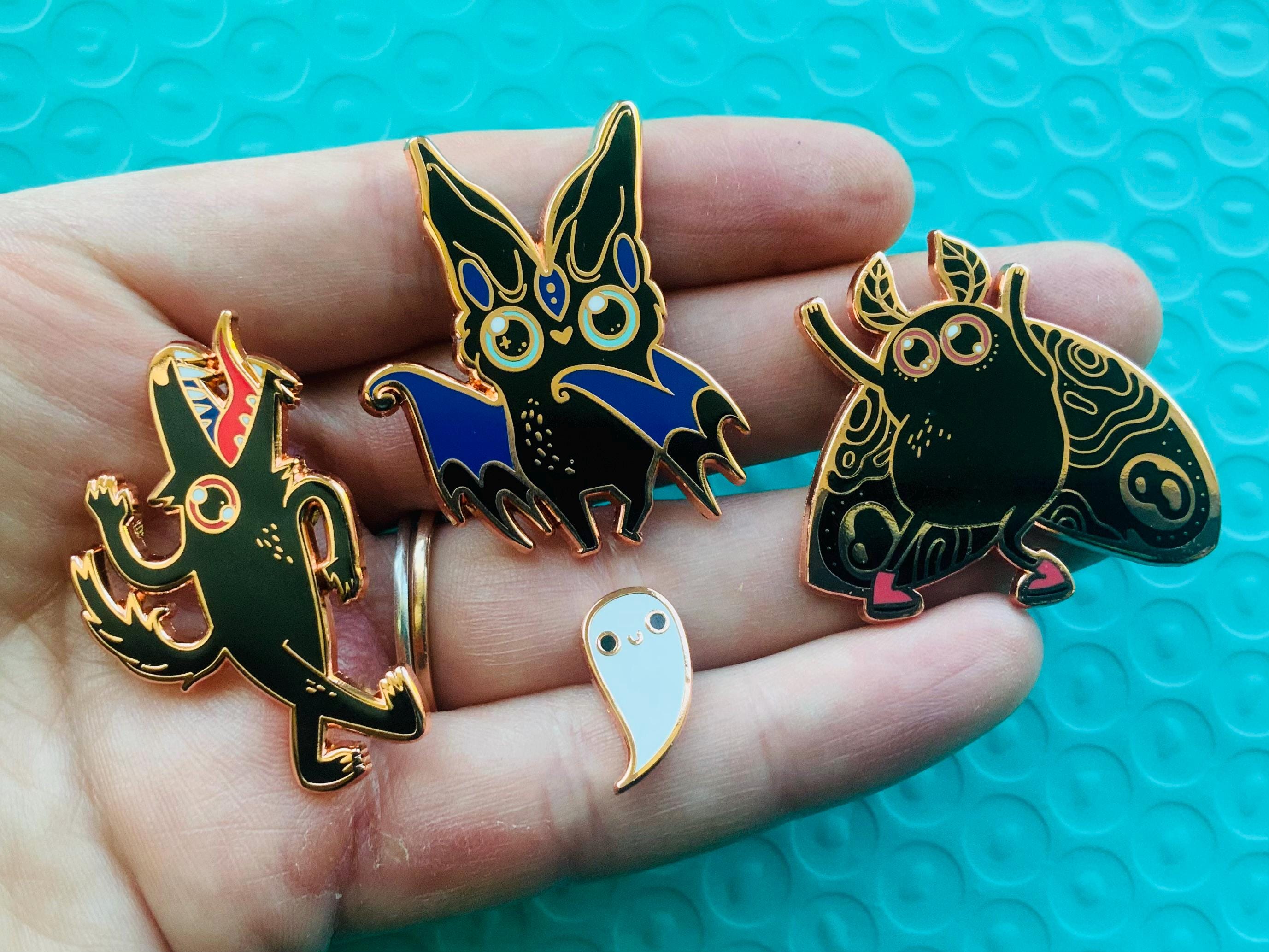 Cryptid Enamel Pin Set, Creepy Cute Dancing Monsters - Etsy