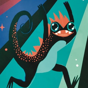 Chupacabra Anniversaire/Merci/Cartes de voeux Cryptid Disco