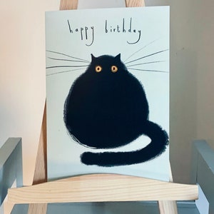 Carte d'anniversaire CHAT - Chat noir « Ça ne te dérange pas » 1