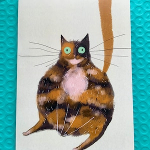 Carte CAT - Chat écaille « Ne faites pas attention au chat »
