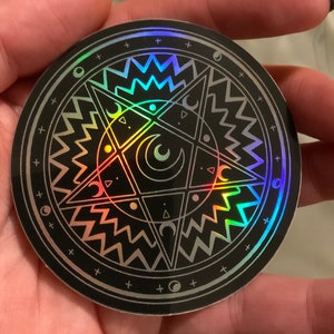 Pentagram holographic sticker Next Gen Tarot