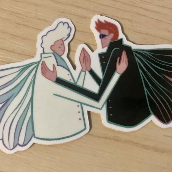 GOOD OMENS inspired sticker Crowley Aziraphale