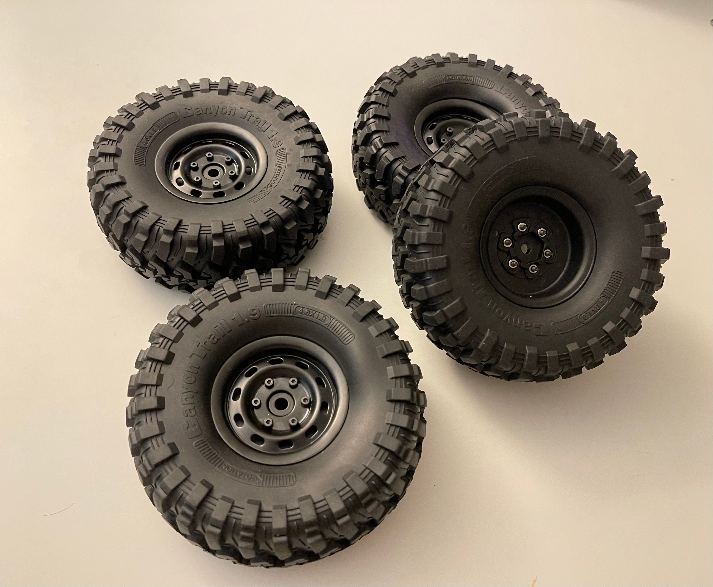 1/10 1.9 RC Car Tires Offroad tires black rim for RC Crawler Etsy