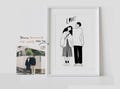 Custom Minimalist Line Art Portrait – Personalized Couple Illustration From Photo